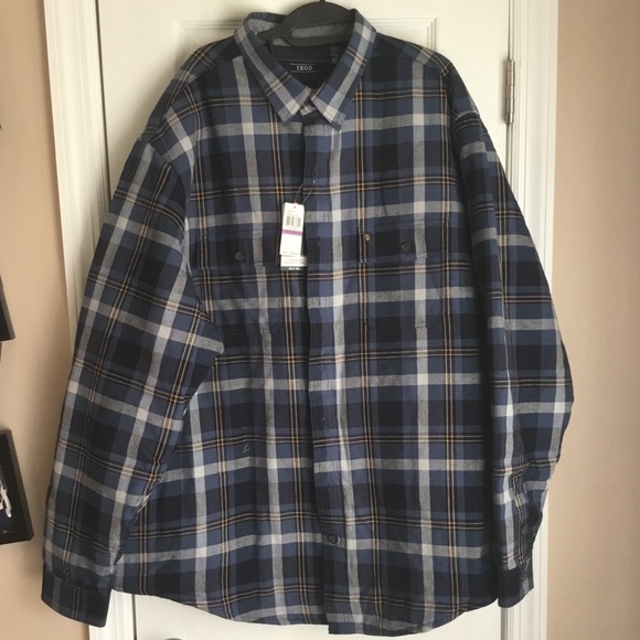 NEW PLUS SIZE IZOD FLANNEL COAT / SHIRT *$50% OFF* - Picture 2 of 8